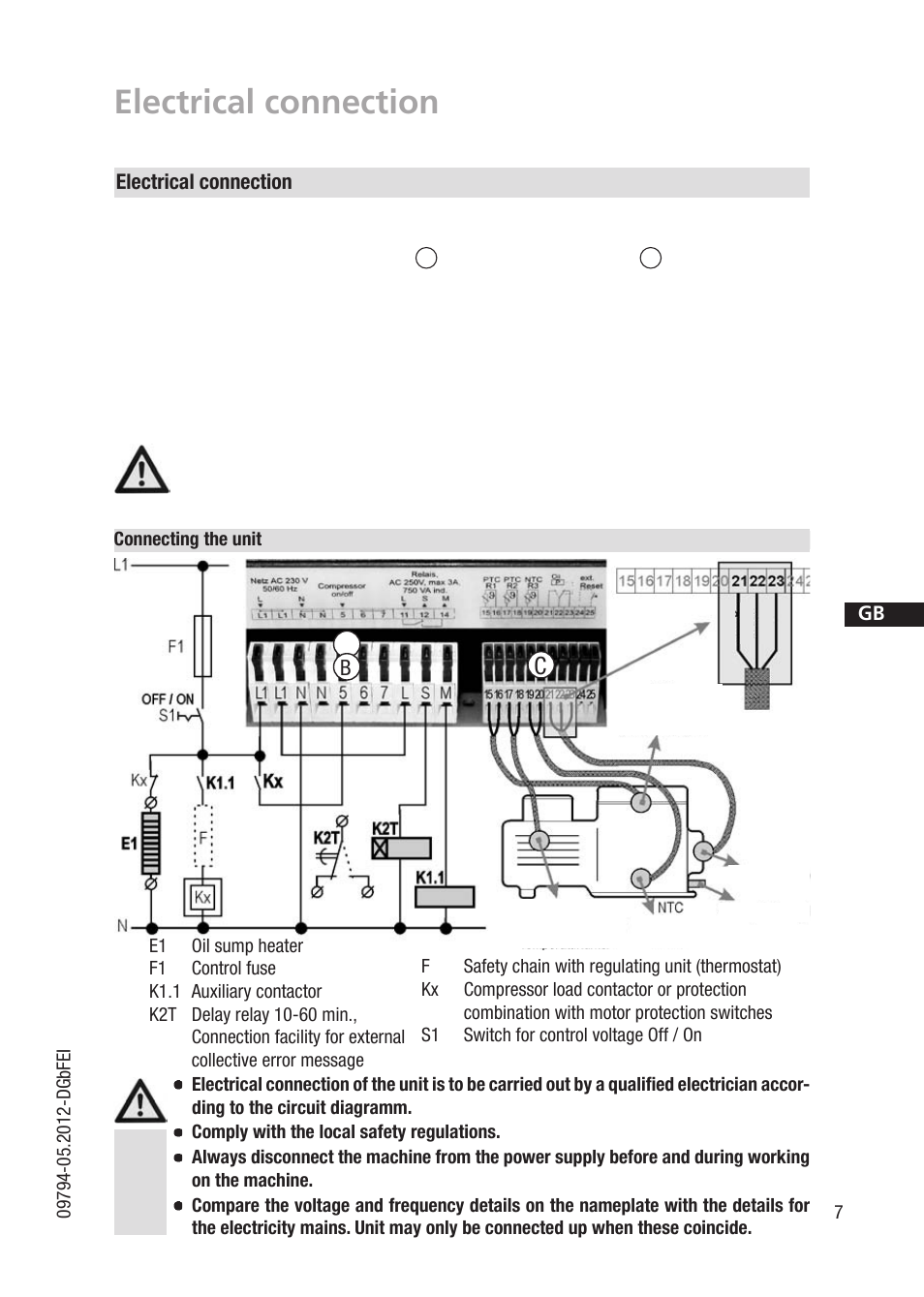 Electrical connection | GEA Bock BCM2000 User Manual | Page 7 / 18