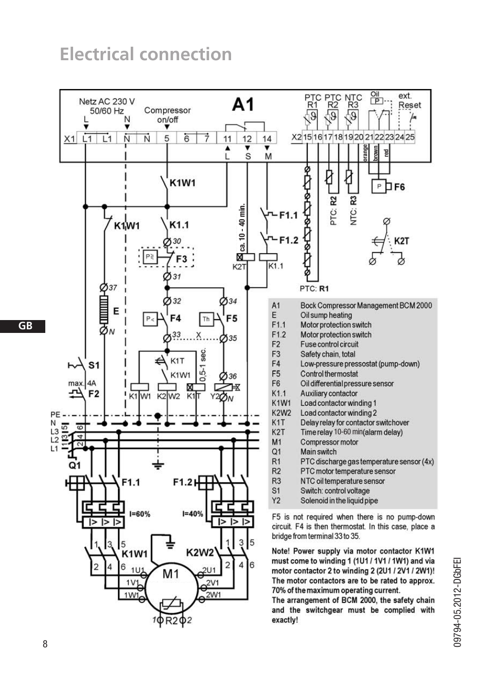 Electrical connection | GEA Bock BCM2000 User Manual | Page 8 / 18