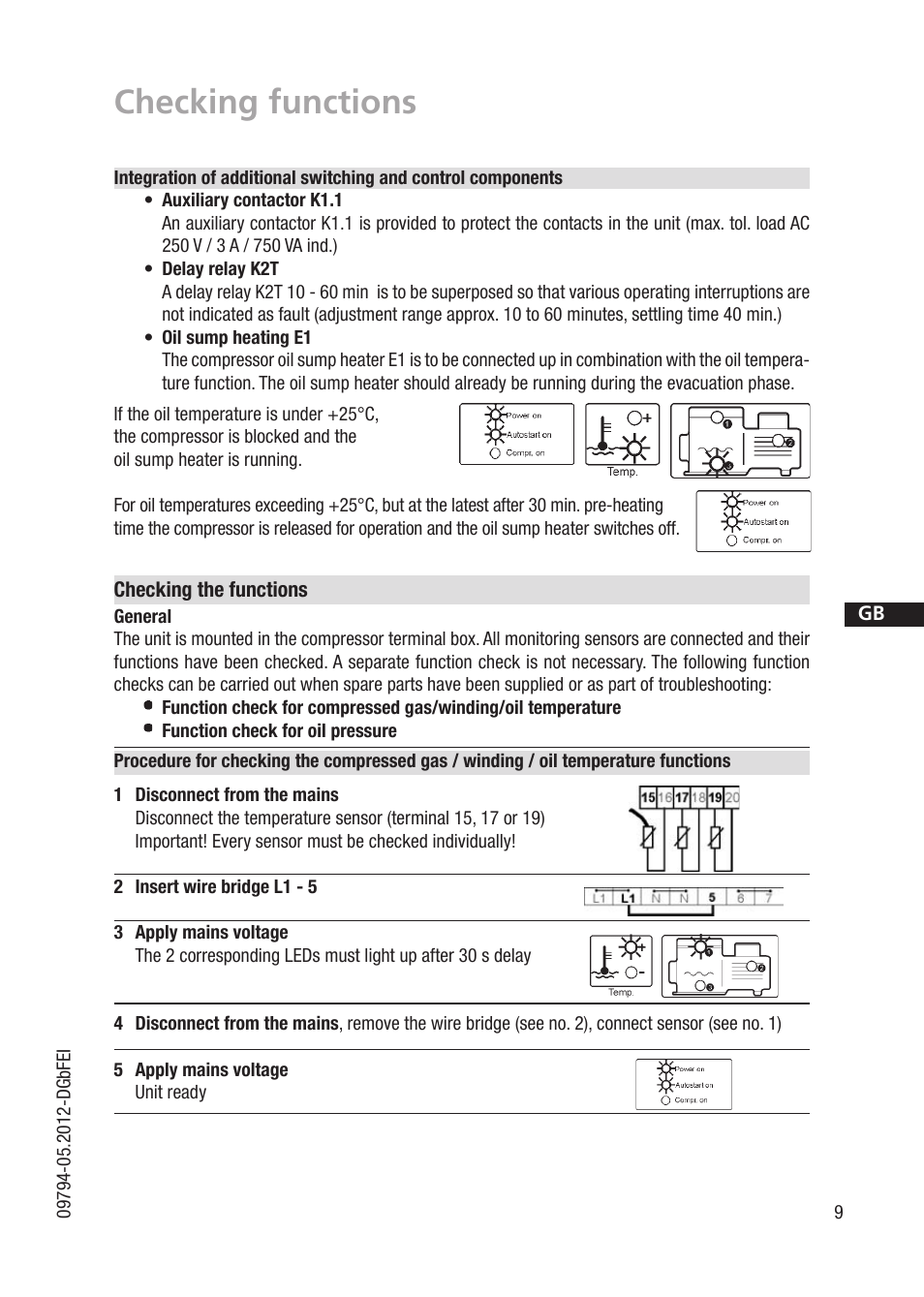 Checking functions | GEA Bock BCM2000 User Manual | Page 9 / 18