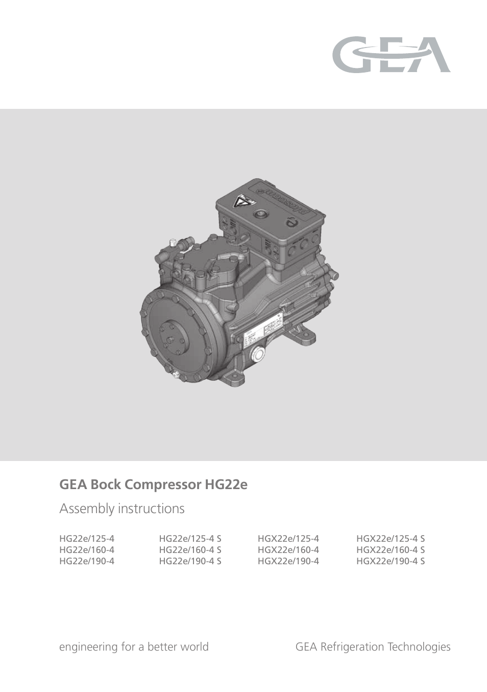 GEA Bock HG22e User Manual | 26 pages