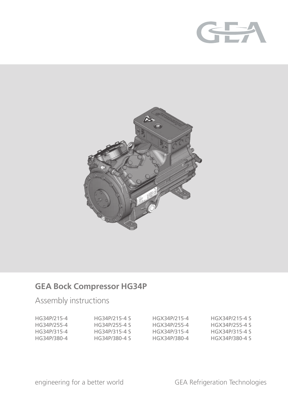 GEA Bock HG34P User Manual | 26 pages