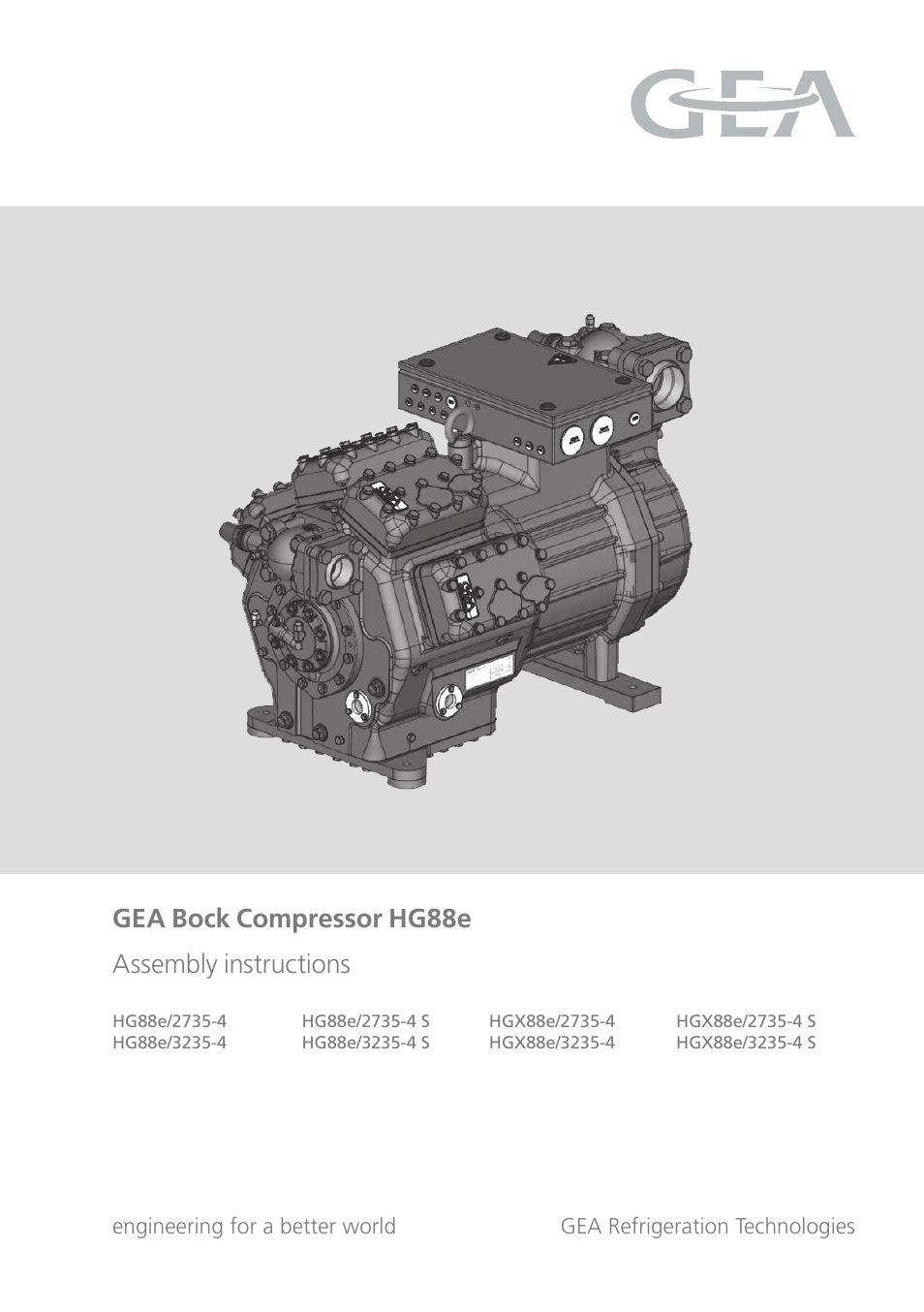 GEA Bock HG88e User Manual | 38 pages