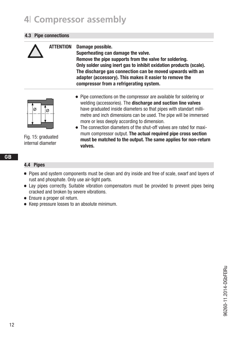 4 | compressor assembly | GEA Bock HG88e User Manual | Page 12 / 38