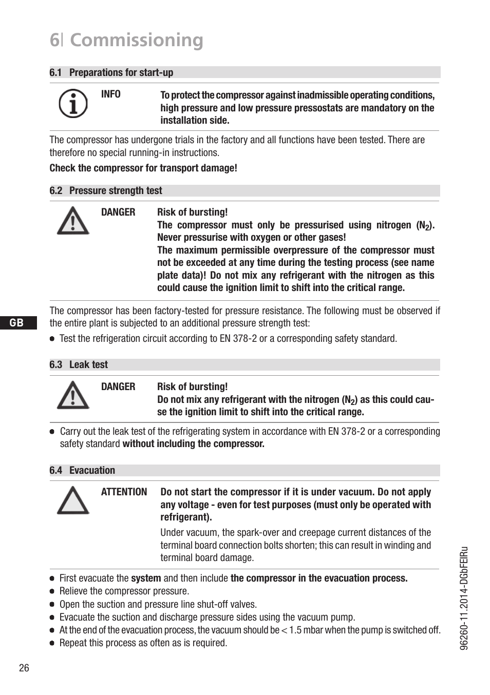 6 | commissioning | GEA Bock HG88e User Manual | Page 26 / 38