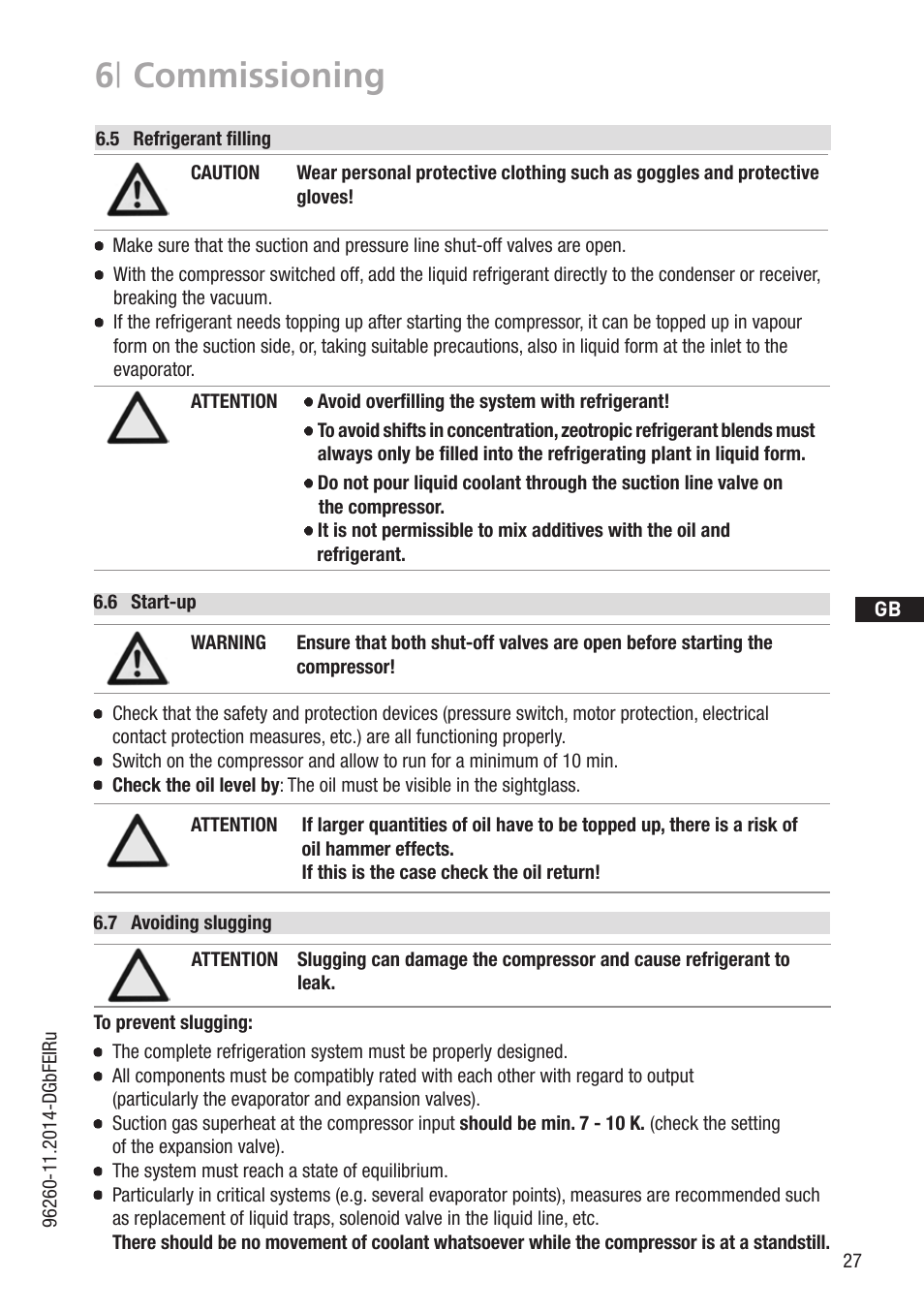 6 | commissioning | GEA Bock HG88e User Manual | Page 27 / 38