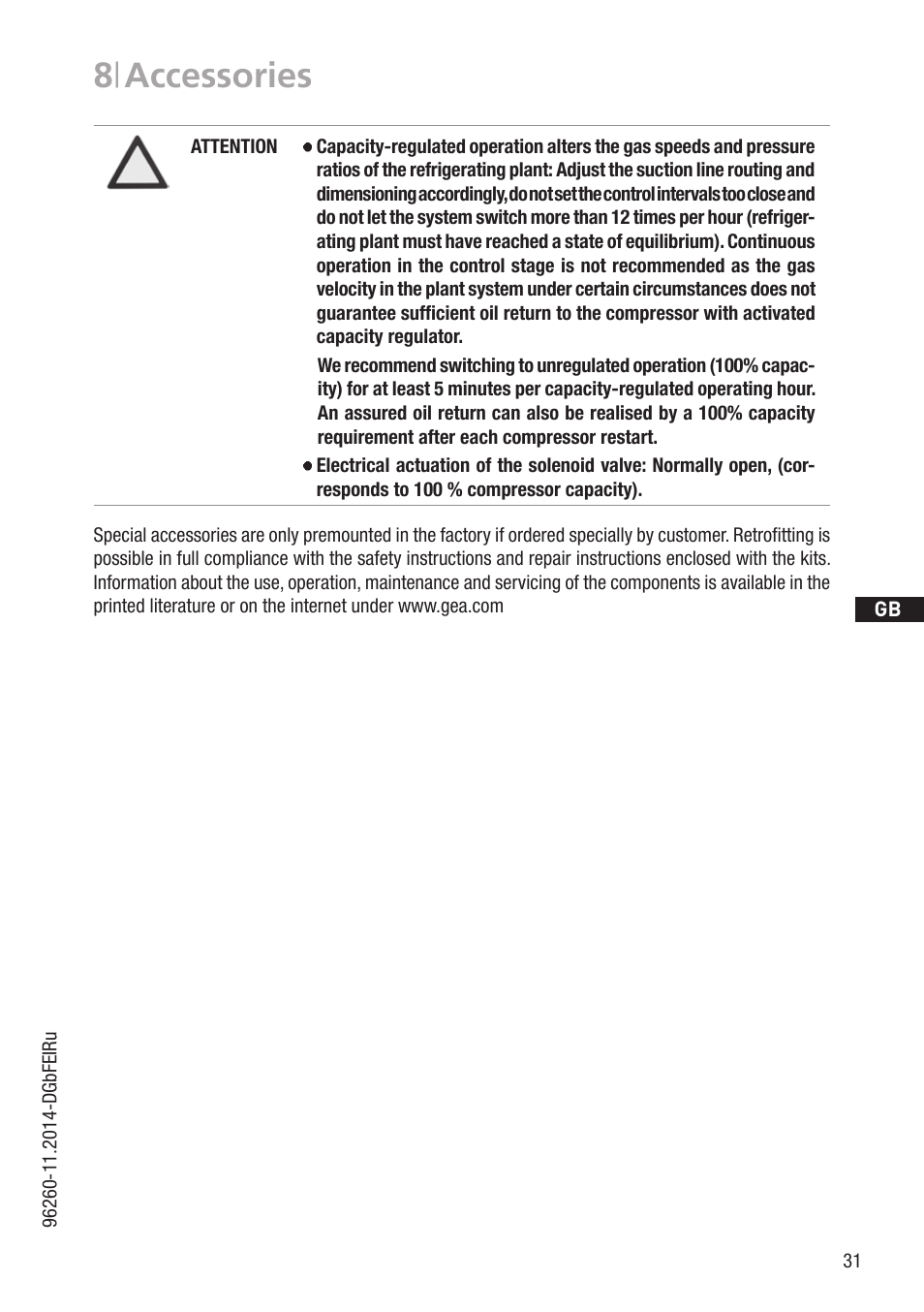 8 | accessories | GEA Bock HG88e User Manual | Page 31 / 38