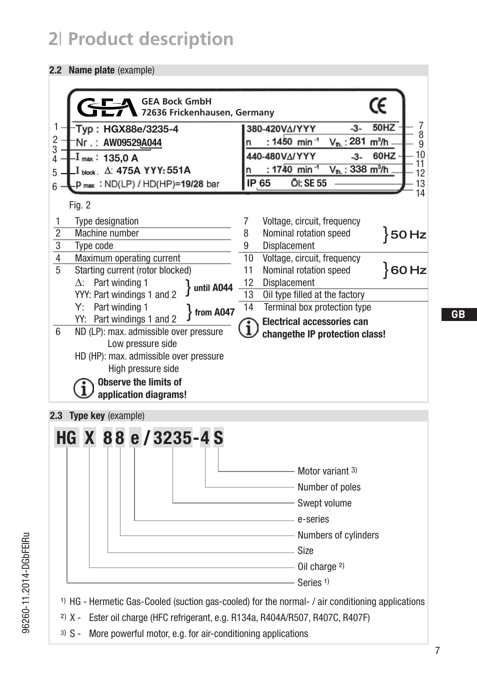 2 | product description | GEA Bock HG88e User Manual | Page 7 / 38