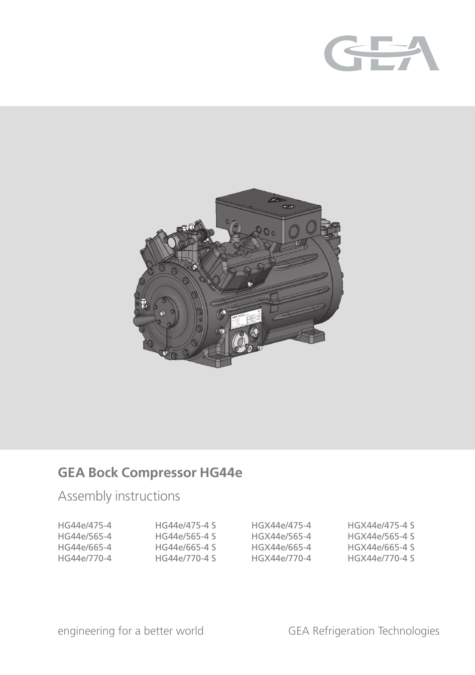 GEA Bock HG44e User Manual | 34 pages