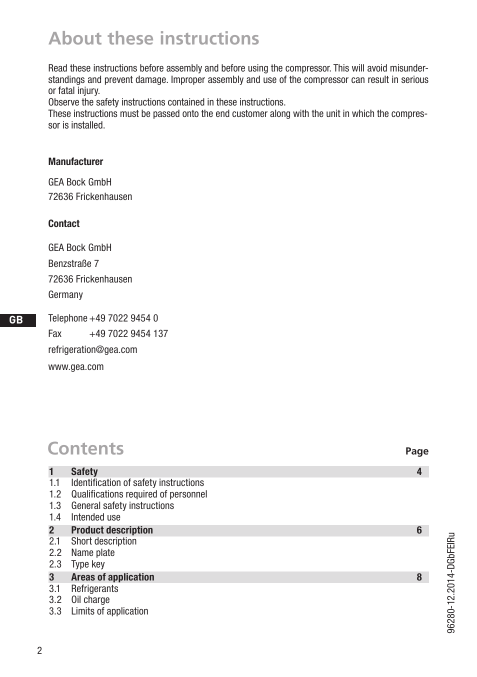 GEA Bock HG44e User Manual | Page 2 / 34