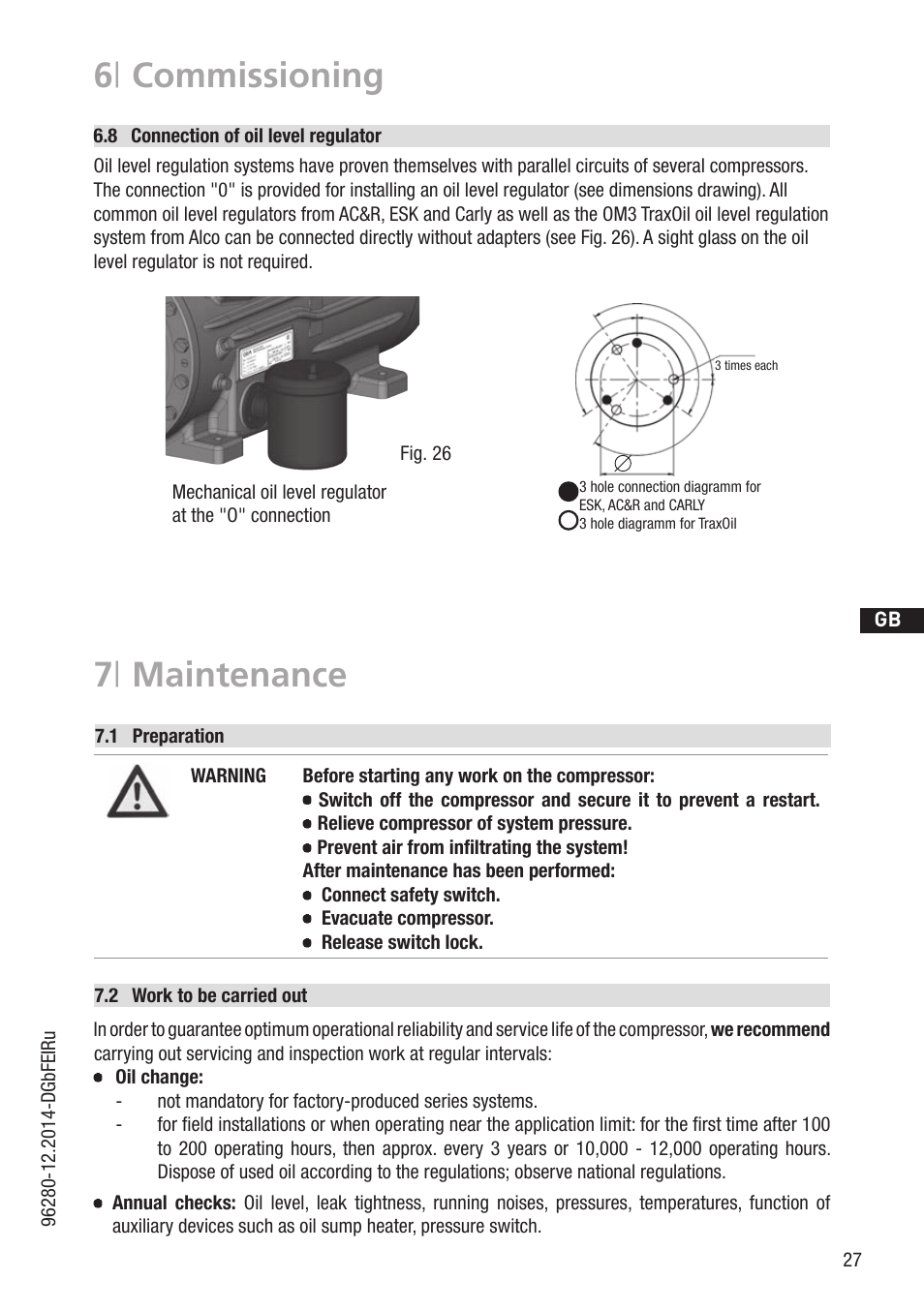 6 | commissioning, 7 | maintenance | GEA Bock HG44e User Manual | Page 27 / 34