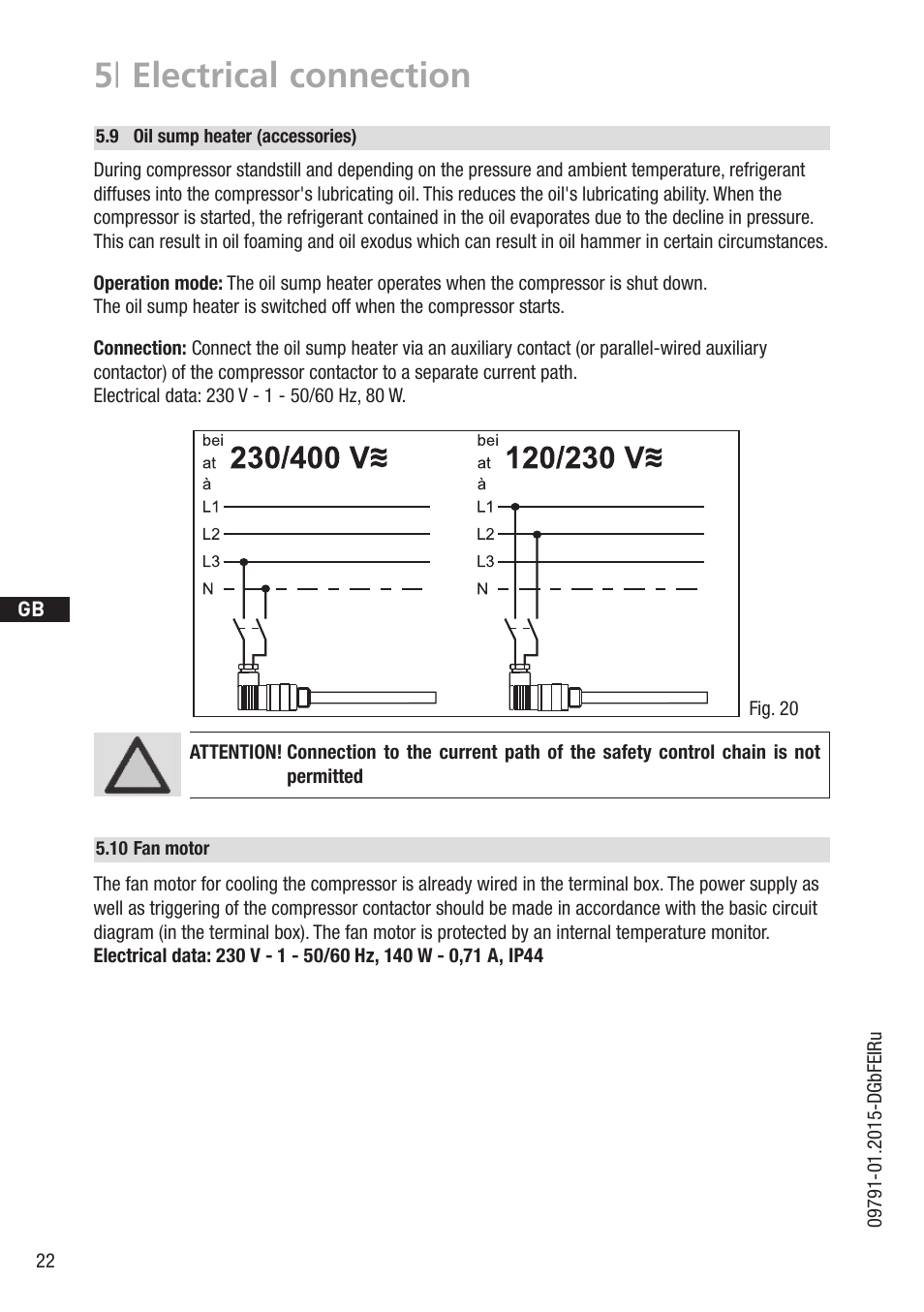 5 | electrical connection | GEA Bock HА4 User Manual | Page 22 / 32