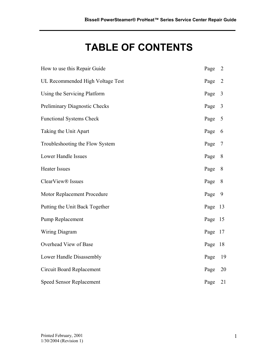 Bissell PROHEAT PRO-TECH 7920 User Manual | Page 2 / 22