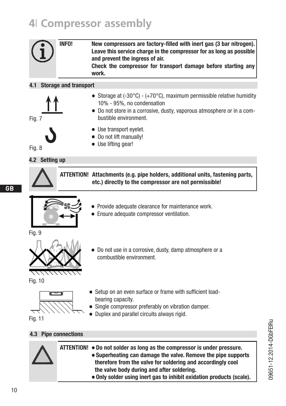 4 | compressor assembly, 1 wasserwaage | GEA Bock HA12P User Manual | Page 10 / 26