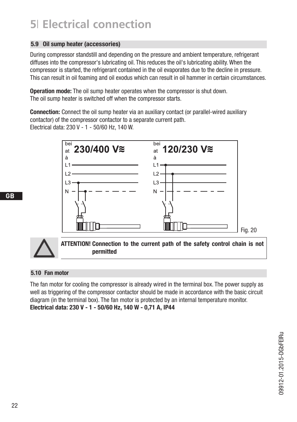 5 | electrical connection | GEA Bock HA6 User Manual | Page 22 / 32