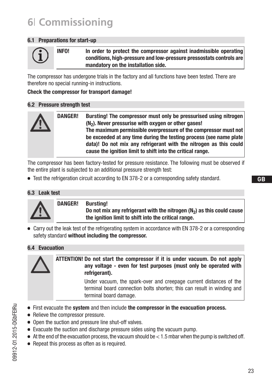 6 | commissioning | GEA Bock HA6 User Manual | Page 23 / 32