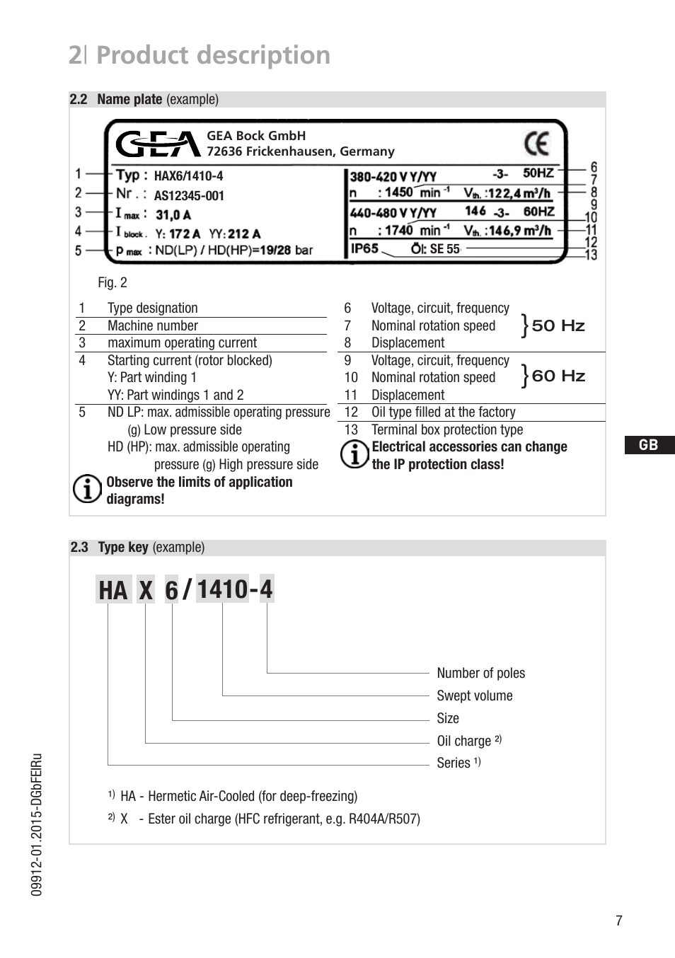 2 | product description | GEA Bock HA6 User Manual | Page 7 / 32