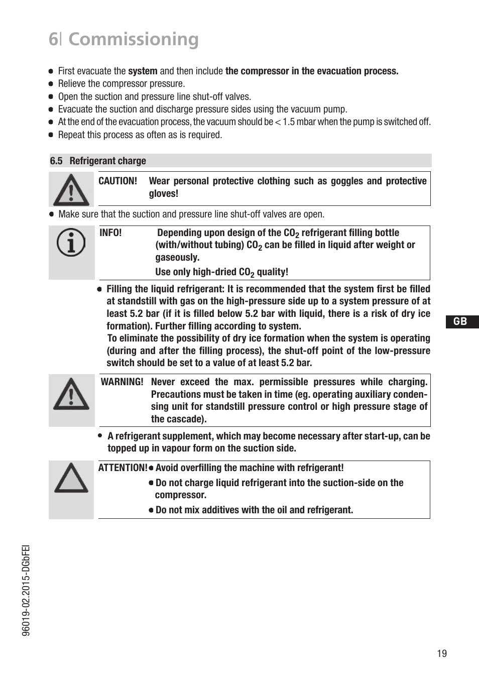 6 | commissioning | GEA Bock HG22Р CO2 User Manual | Page 19 / 28