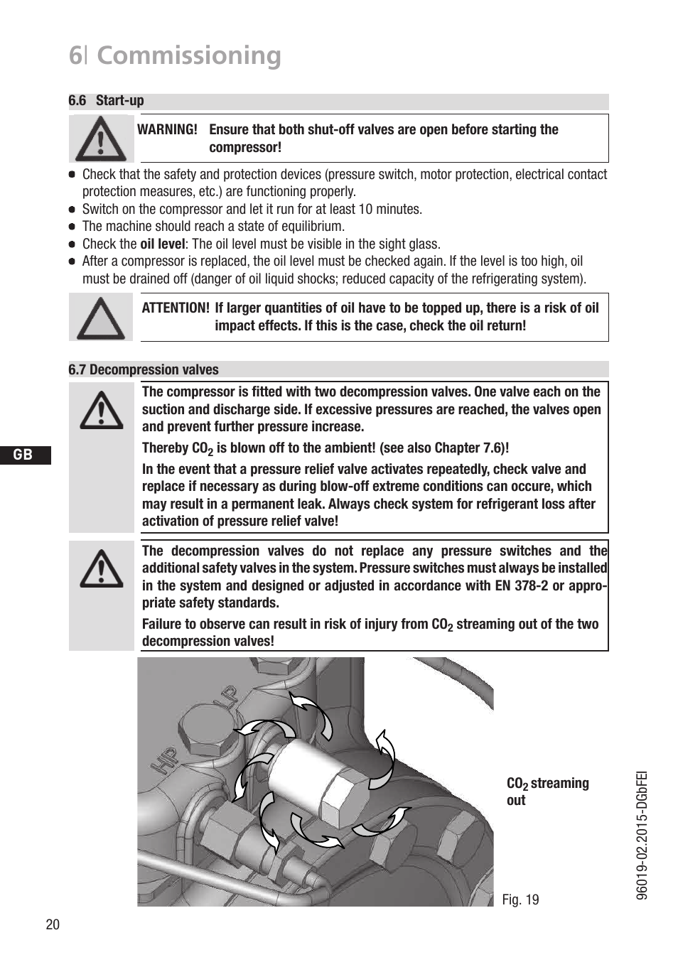 6 | commissioning | GEA Bock HG22Р CO2 User Manual | Page 20 / 28