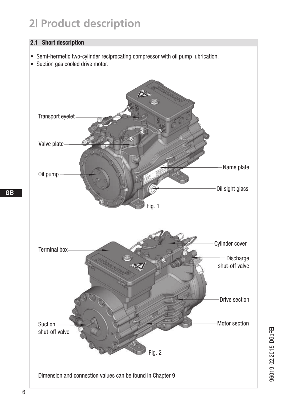 2 | product description, D gb f e | GEA Bock HG22Р CO2 User Manual | Page 6 / 28