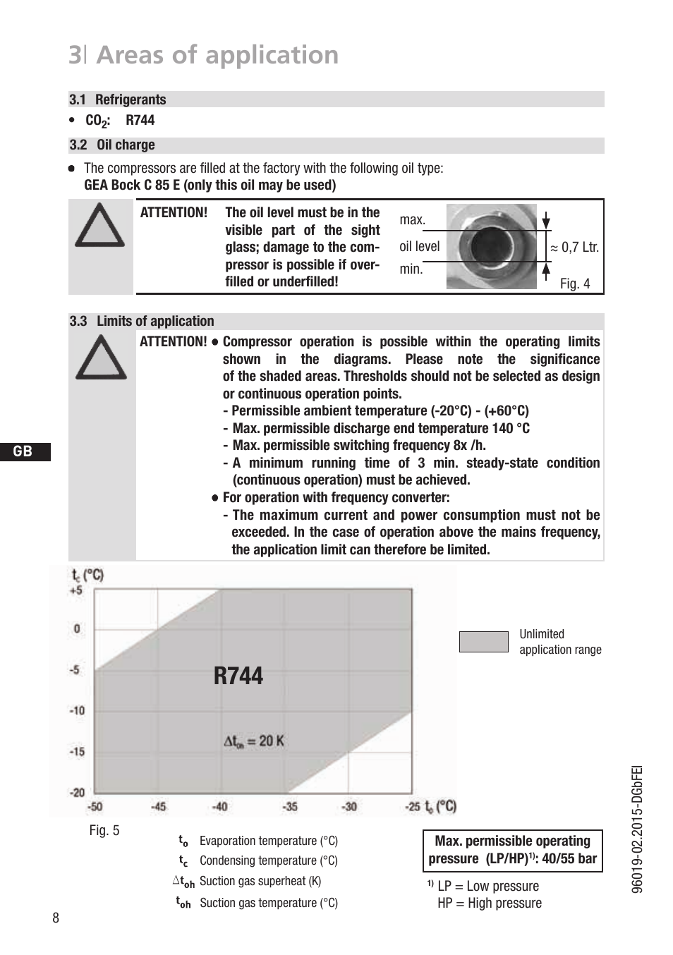 3 | areas of application, R744 | GEA Bock HG22Р CO2 User Manual | Page 8 / 28
