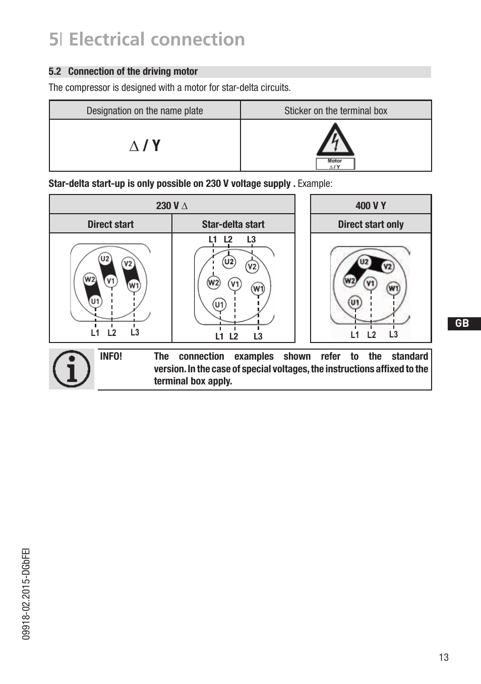 5 | electrical connection | GEA Bock HG34P CO2 User Manual | Page 13 / 28