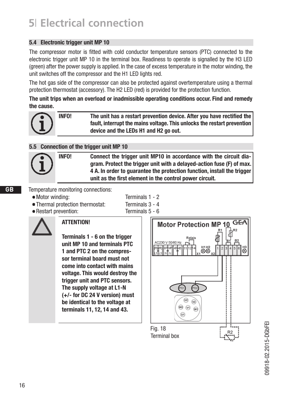 5 | electrical connection | GEA Bock HG34P CO2 User Manual | Page 16 / 28