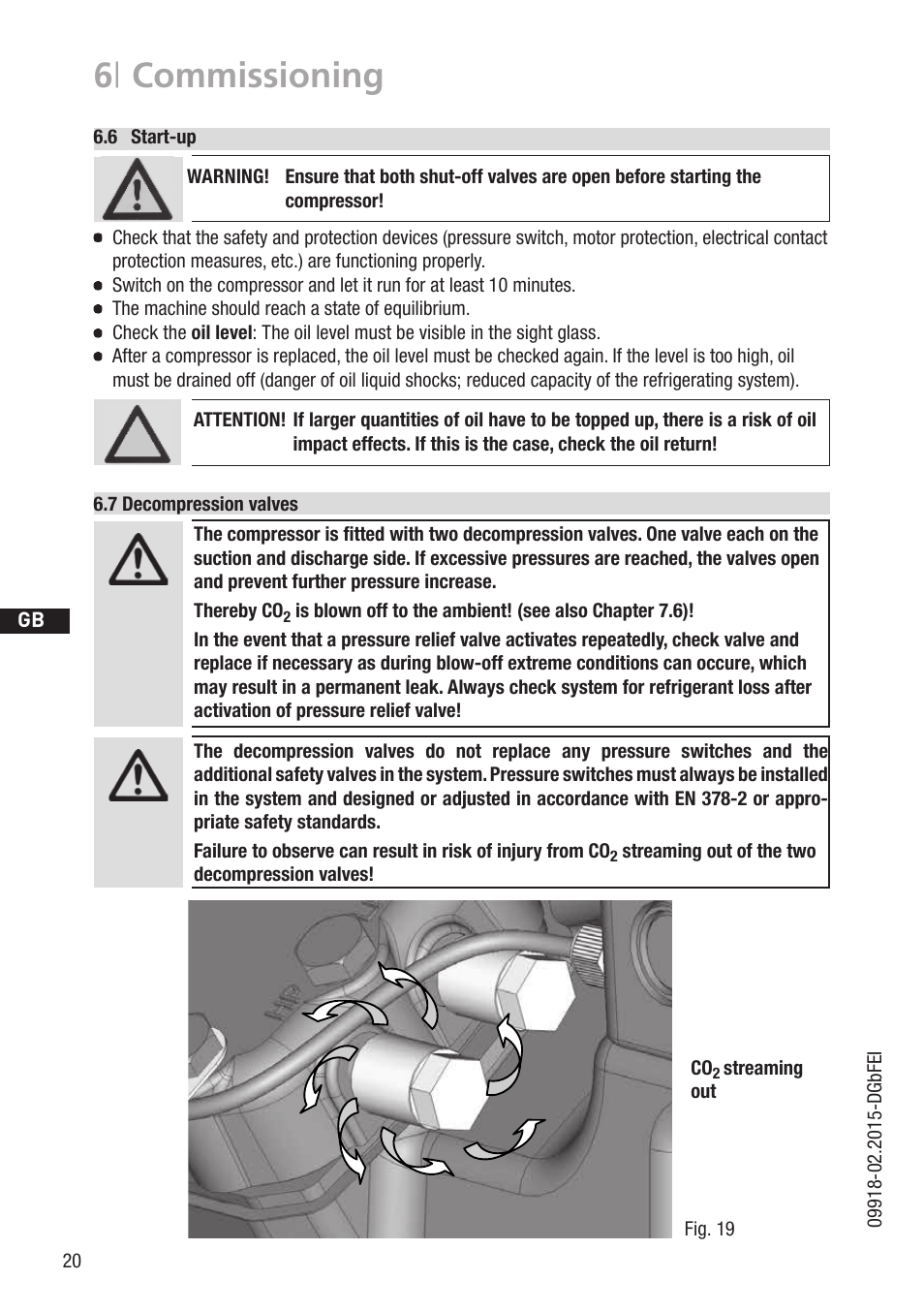 6 | commissioning | GEA Bock HG34P CO2 User Manual | Page 20 / 28