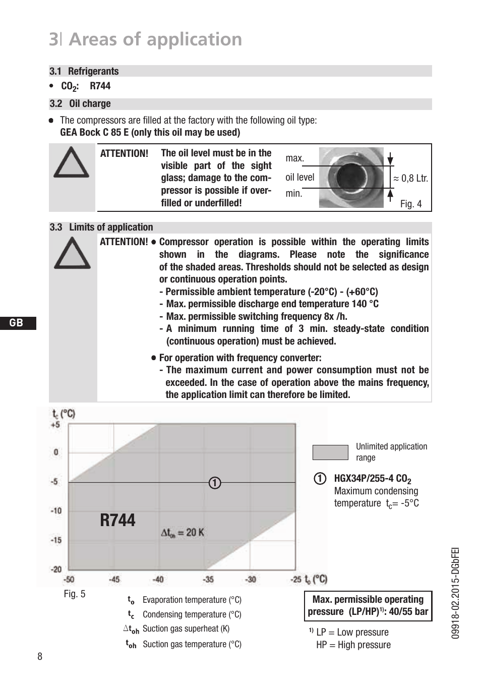3 | areas of application, R744 | GEA Bock HG34P CO2 User Manual | Page 8 / 28