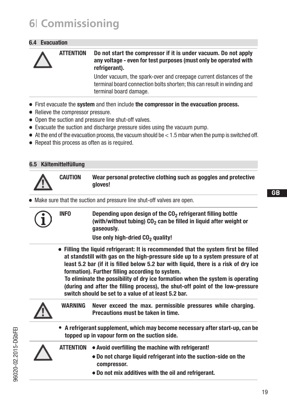 6 | commissioning | GEA Bock HG4 CO2 User Manual | Page 19 / 30