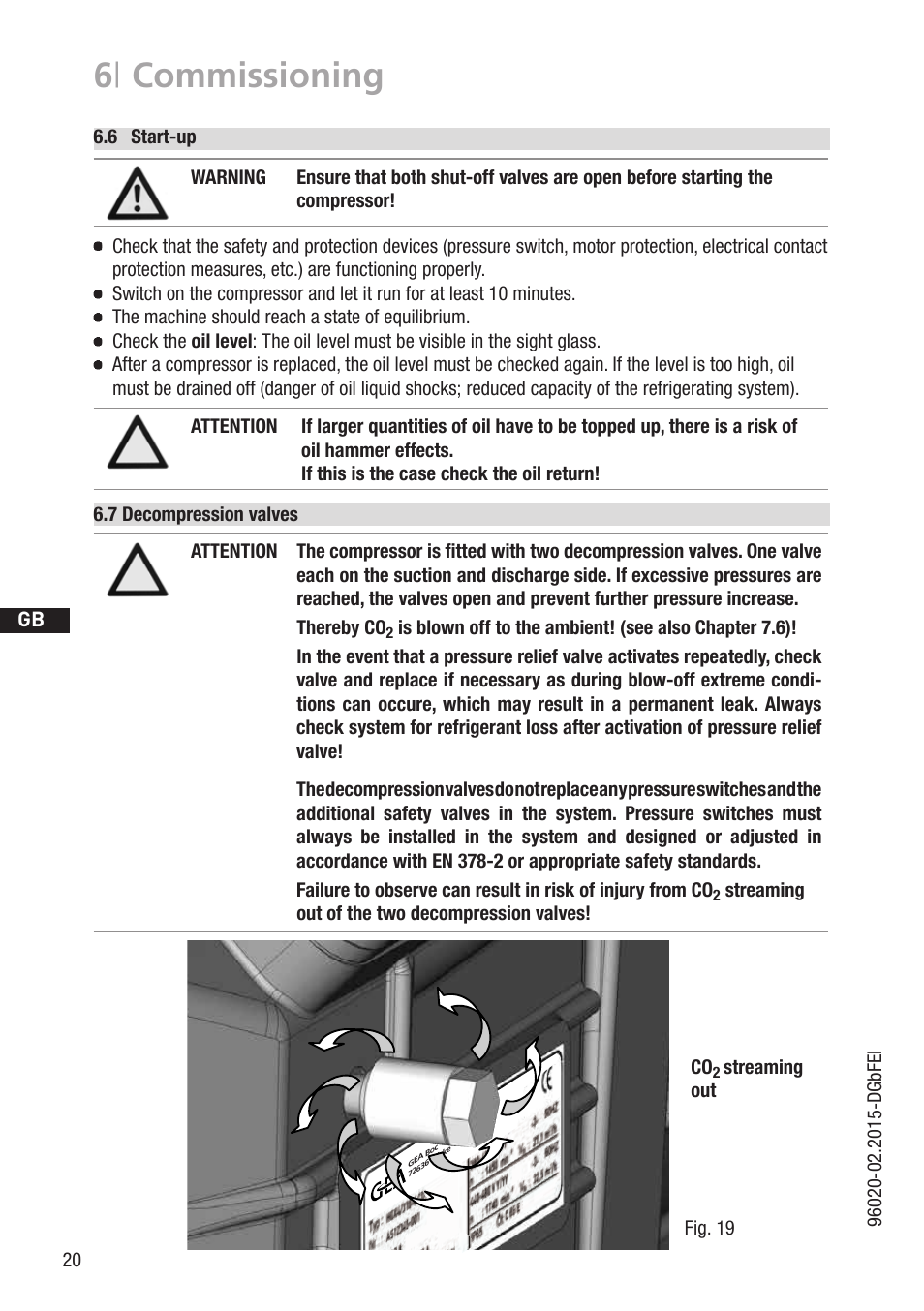 6 | commissioning | GEA Bock HG4 CO2 User Manual | Page 20 / 30
