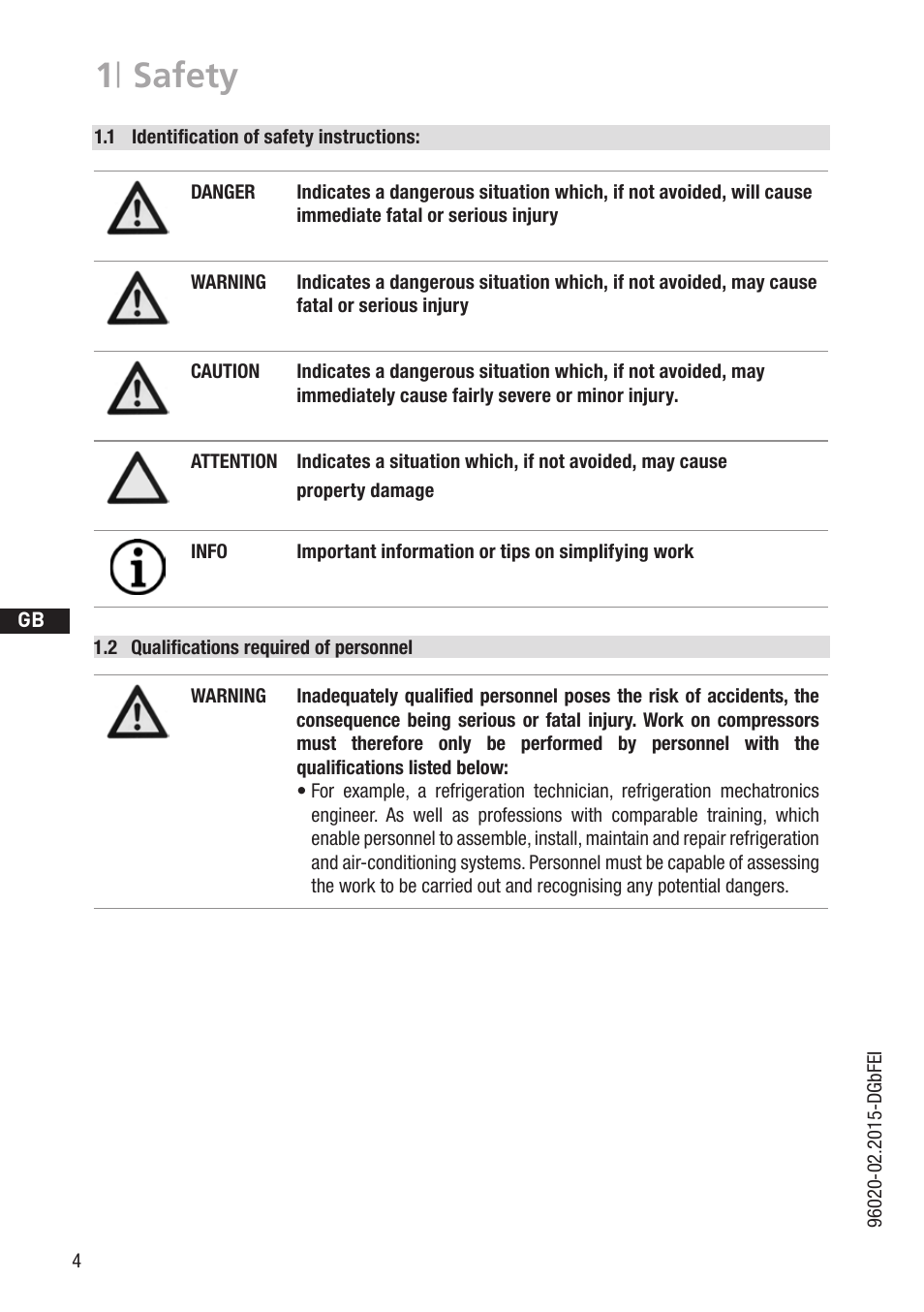 1 | safety | GEA Bock HG4 CO2 User Manual | Page 4 / 30