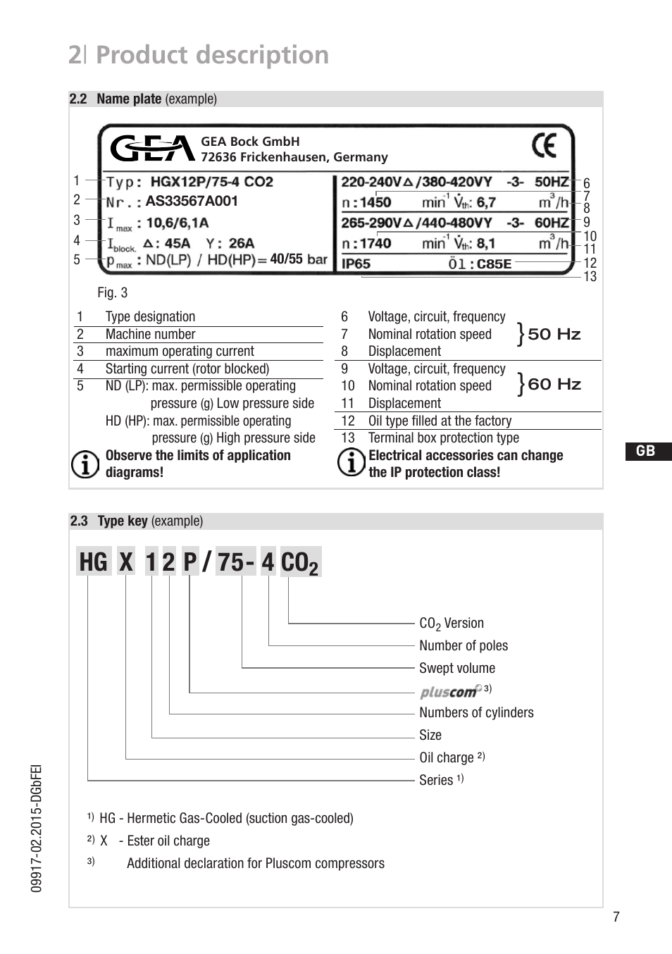 2 | product description | GEA Bock HG12Р CO2 User Manual | Page 7 / 28