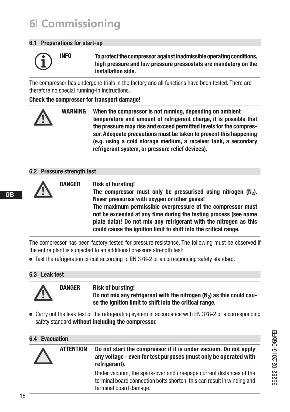 6 | commissioning | GEA Bock HG12e CO2 User Manual | Page 18 / 28