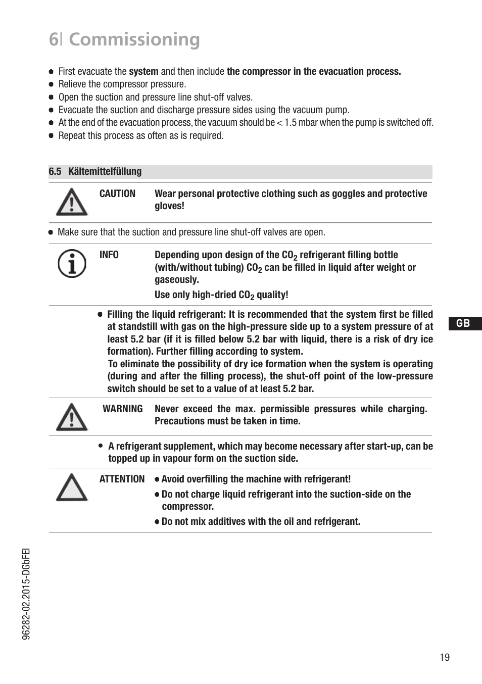 6 | commissioning | GEA Bock HG12e CO2 User Manual | Page 19 / 28