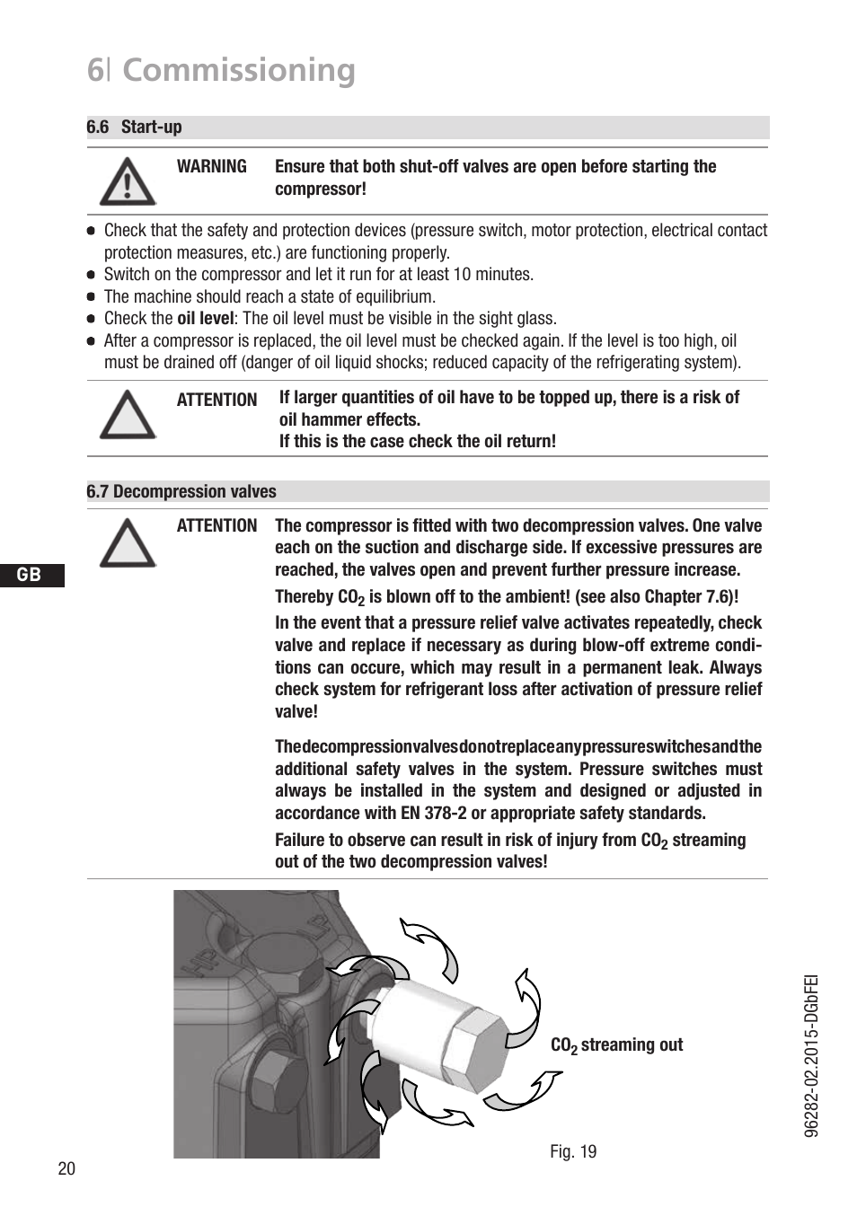 6 | commissioning | GEA Bock HG12e CO2 User Manual | Page 20 / 28