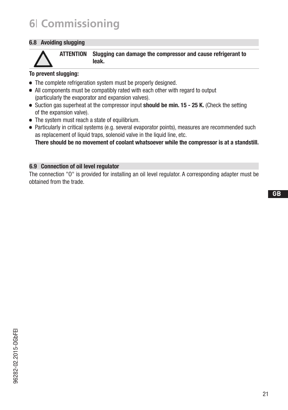 6 | commissioning | GEA Bock HG12e CO2 User Manual | Page 21 / 28