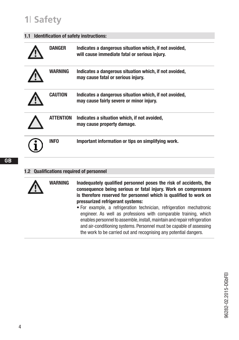 1 | safety | GEA Bock HG12e CO2 User Manual | Page 4 / 28