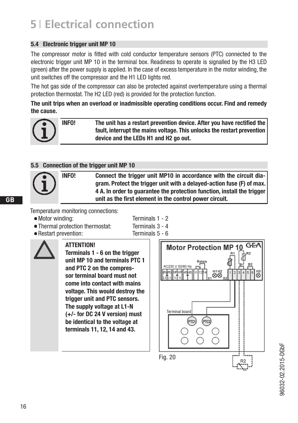 5 | electrical connection | GEA Bock HGX2 CO2 T User Manual | Page 16 / 28