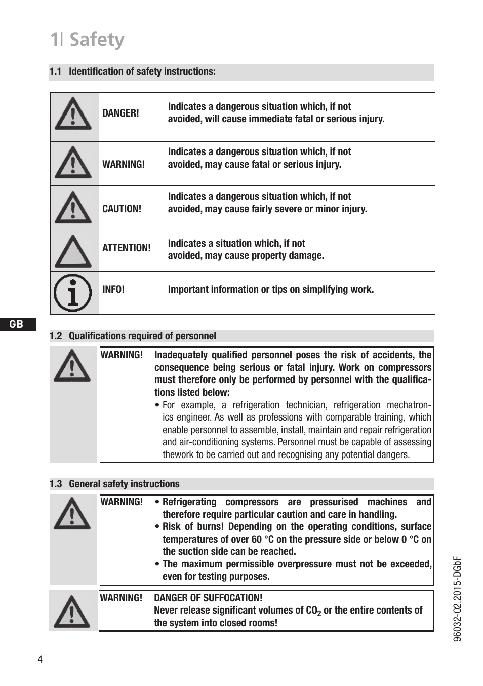 1 | safety | GEA Bock HGX2 CO2 T User Manual | Page 4 / 28