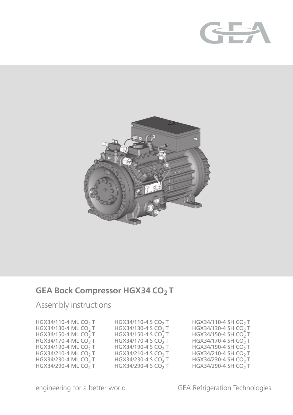 GEA Bock HGX34 CO2 T User Manual | 40 pages