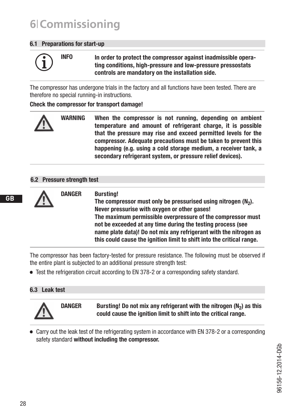 6 | commissioning | GEA Bock HGX34 CO2 T User Manual | Page 28 / 40