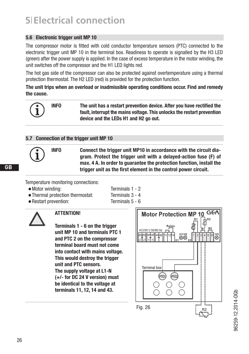 5 | electrical connection | GEA Bock HGX46 CO2 T User Manual | Page 26 / 40