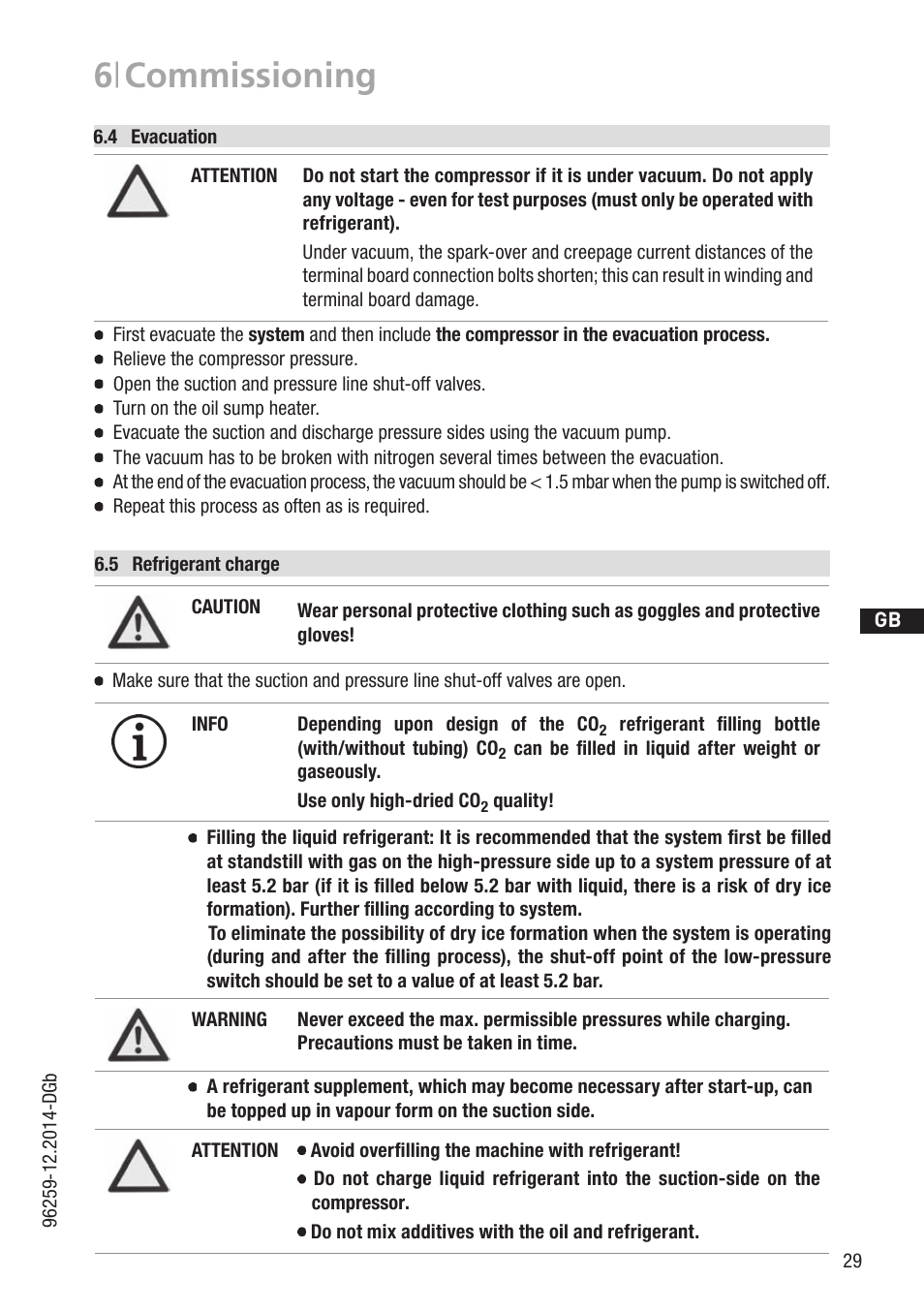 6 | commissioning | GEA Bock HGX46 CO2 T User Manual | Page 29 / 40