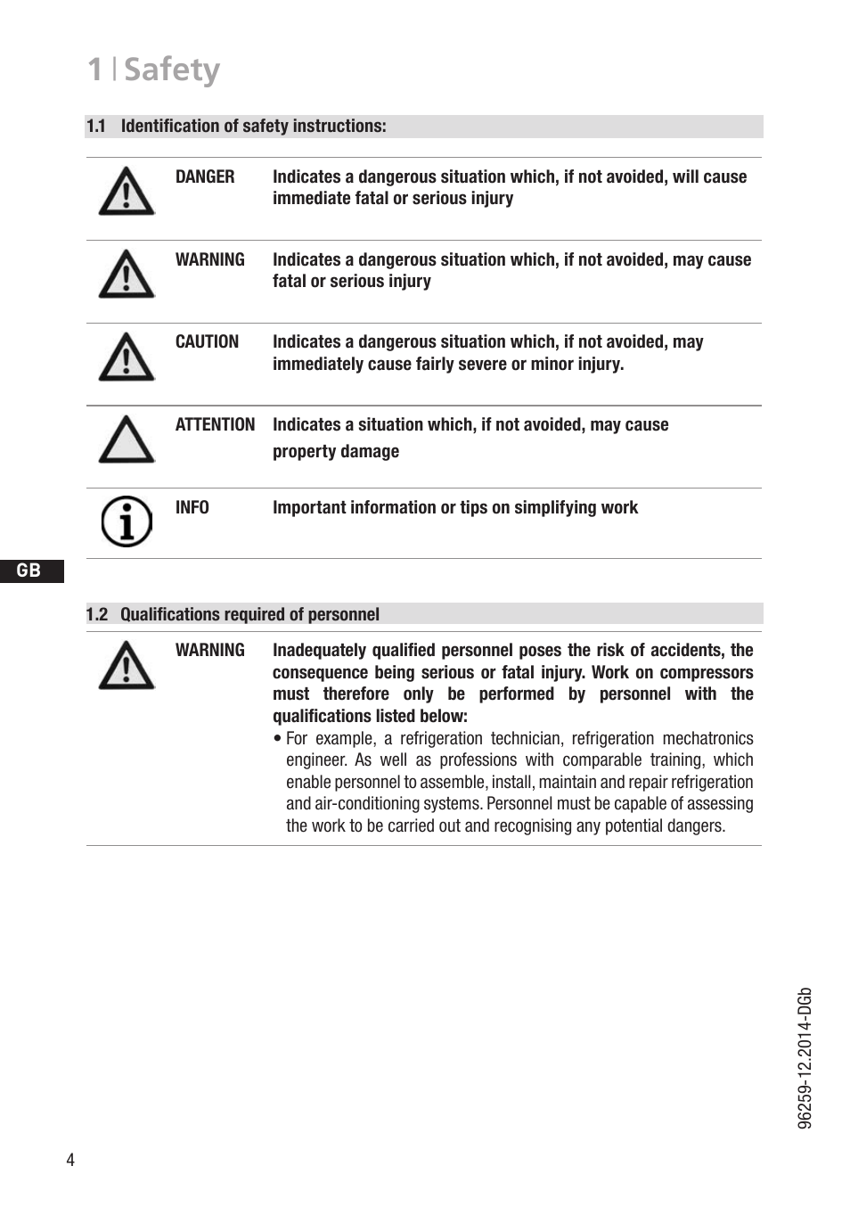 1 | safety | GEA Bock HGX46 CO2 T User Manual | Page 4 / 40