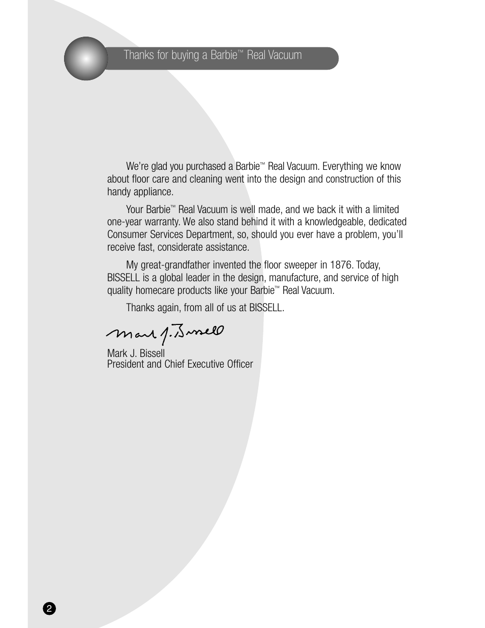 Real vacuum | Bissell 3600 User Manual | Page 2 / 8