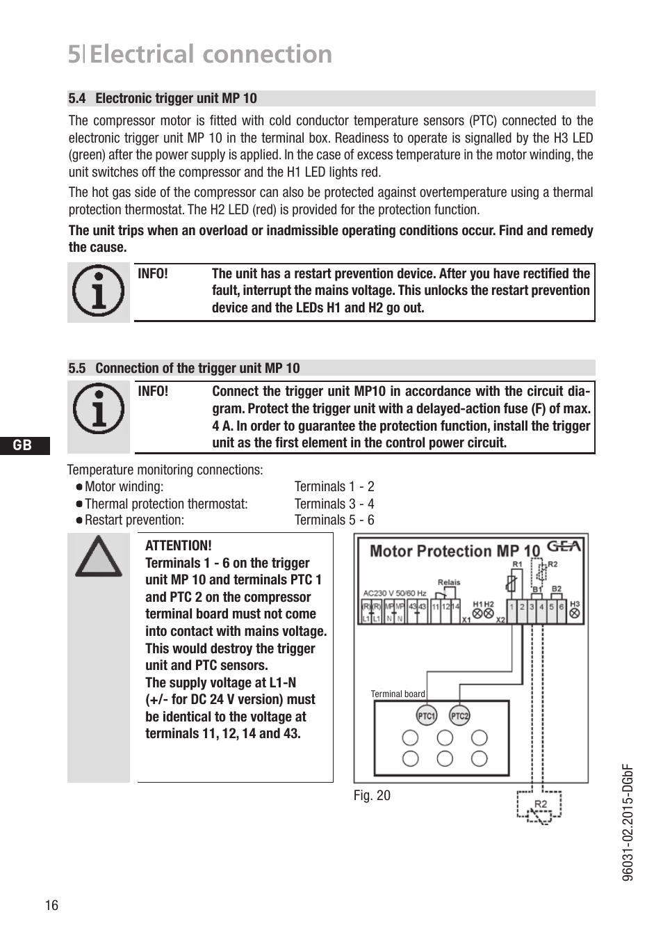 5 | electrical connection | GEA Bock HAX2 CO2 T User Manual | Page 16 / 28