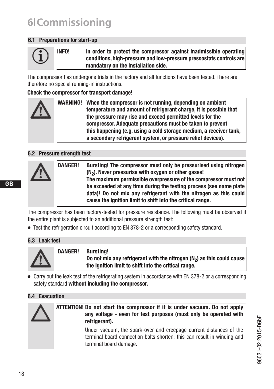 6 | commissioning | GEA Bock HAX2 CO2 T User Manual | Page 18 / 28