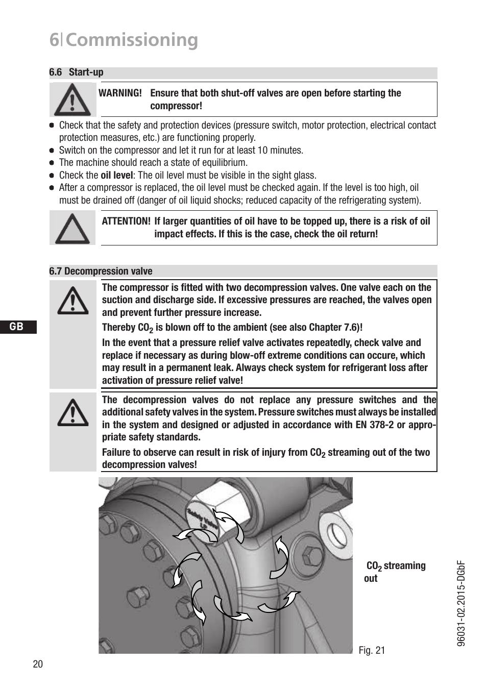 6 | commissioning | GEA Bock HAX2 CO2 T User Manual | Page 20 / 28