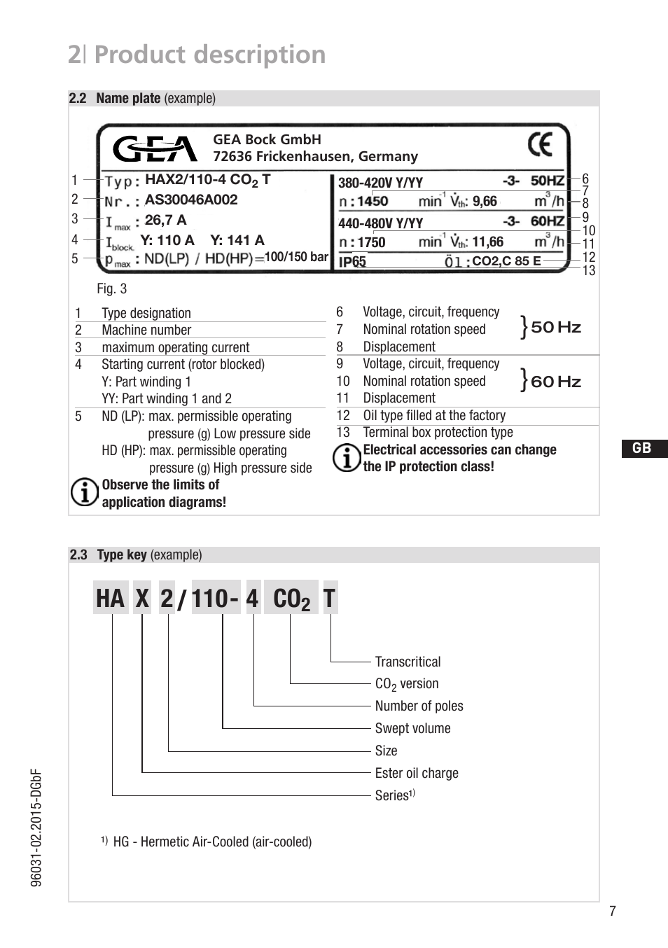 2 | product description | GEA Bock HAX2 CO2 T User Manual | Page 7 / 28