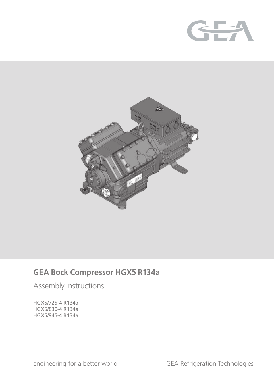 GEA Bock HG5 R134a User Manual | 32 pages
